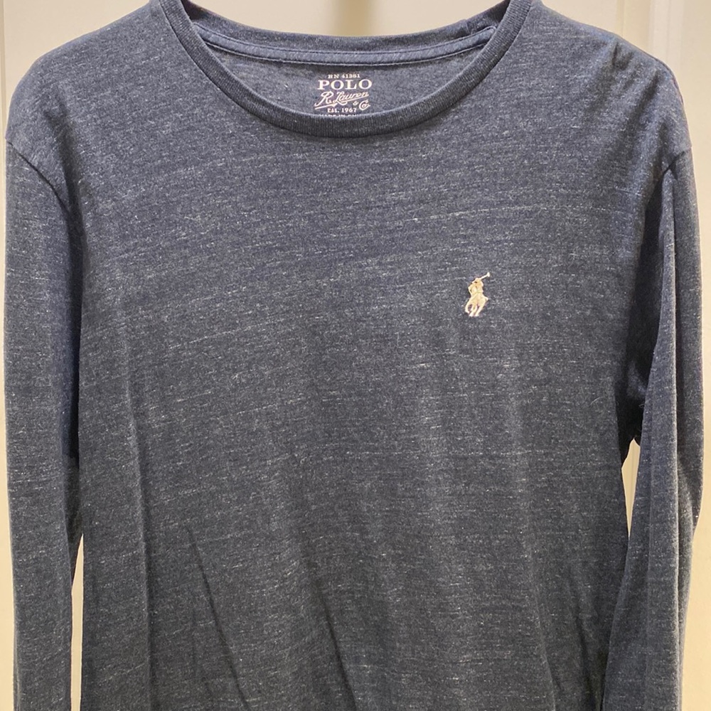 Polo Ralph Lauren Navy Long Sleeve Shirt (Small)